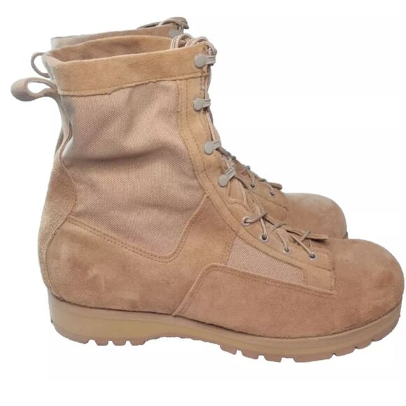 Wellco  Combat Boot Men\'s Size 15.5 EW~ Extra Wide Canvas, Suede, Leather Tan